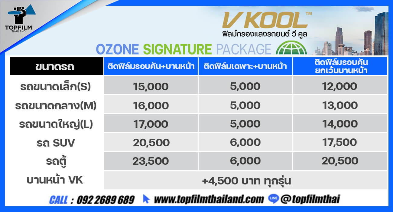 ราคา v kool ozone signature