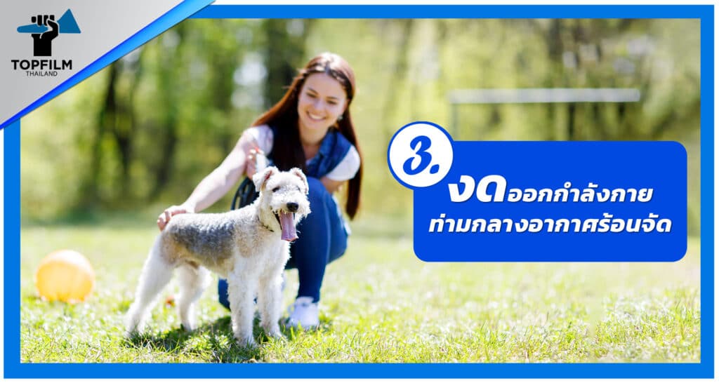 3. งดออกกำลังกายกลางแดดร้อน