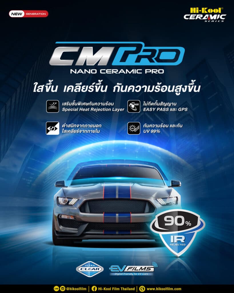 ฟิล์มกรองแสง hi kool cm pro film