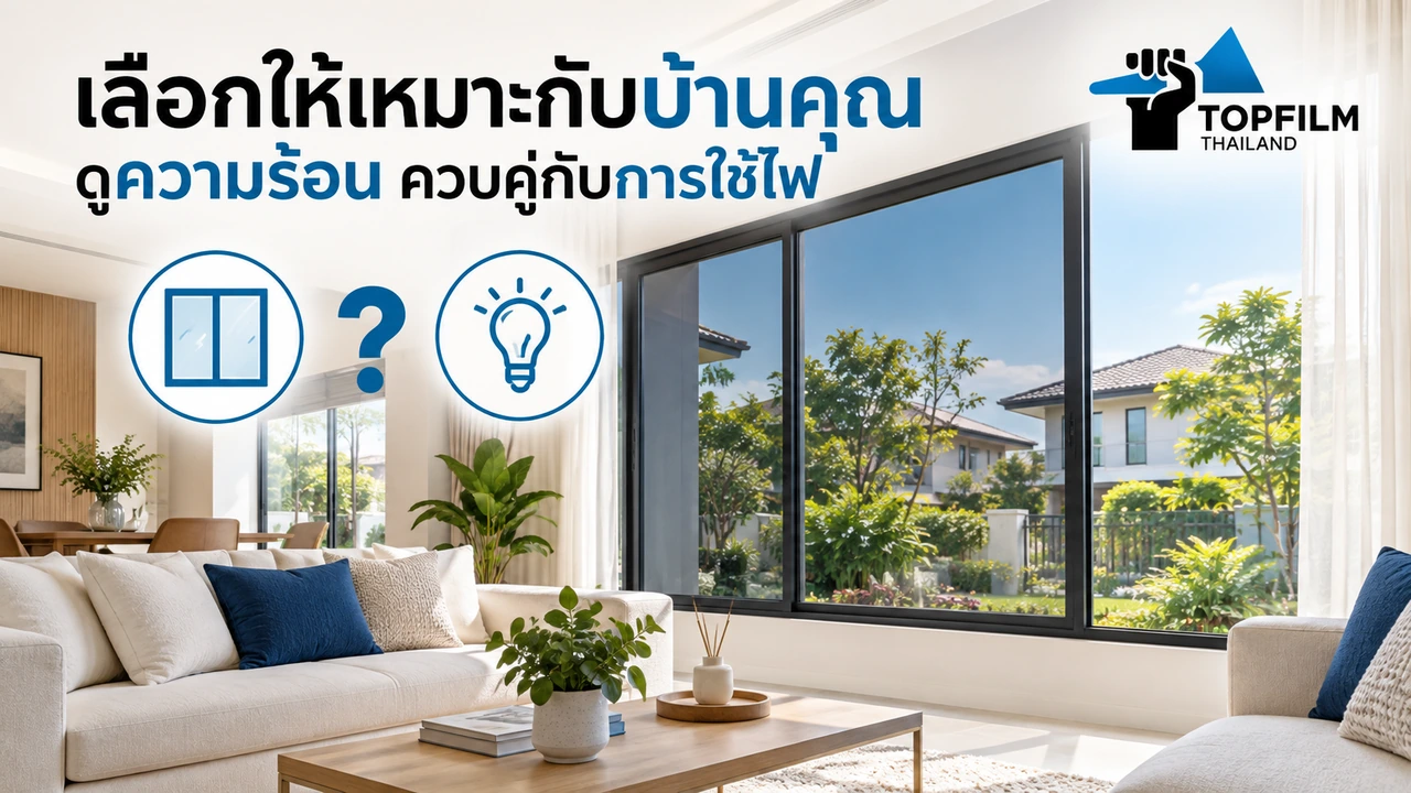 เลือกแนวทางลดบ้านร้อนและค่าไฟจากความร้อนที่กระจกควบคู่กับการใช้ไฟของบ้าน